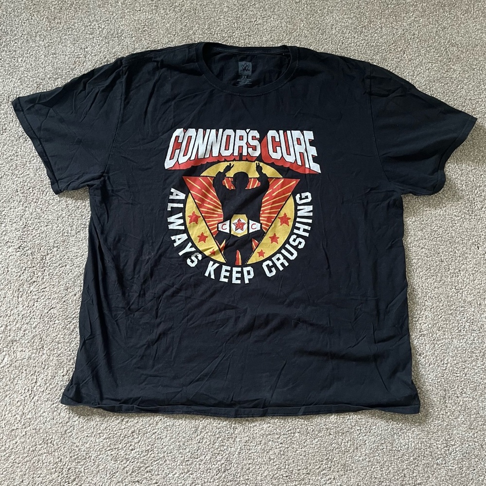 WWE Connor’s Cure Black 100% Cotton Graphic T-Shirt